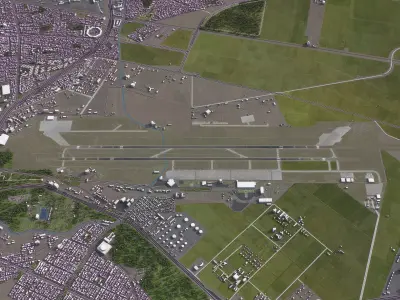 Mashhad - 3D Airport Model Low-poly 3D model