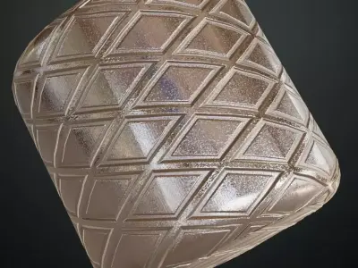 Silver Metal Pattern Diamond PBR Seamless Texture