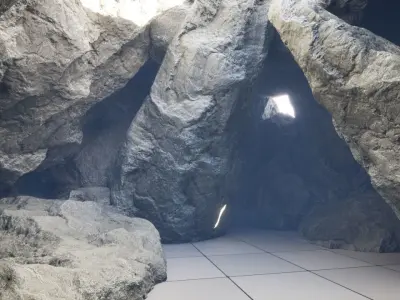 Cliff Rocks 01 Low-poly 3D model