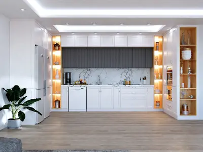 neo classic kitchen 2018  3D model