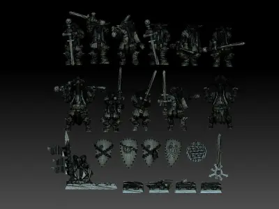 Undead Beastmen Plate Mail Greatswords 3D print model