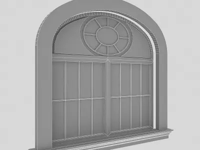 Pavilion Window 2 Low-poly 3D model