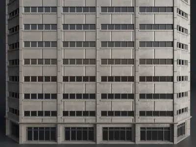 SKYSCRAPER CITY BUILDING 07 Low-poly 3D model