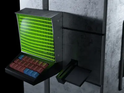 Sci-Fi Personal Computer Terminal 3D model