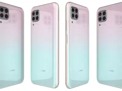Huawei P40 Lite Light Pink High Poly  3D model