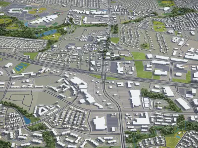 Allen - City 3D Model Low-poly 3D model