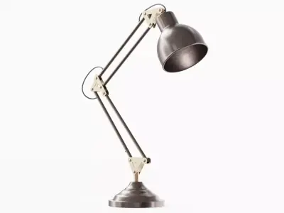 Industrial Style Desk Lamp - PBR metal realistic lamp Low-poly 3D model