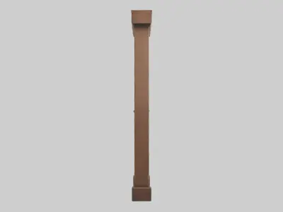 Wooden door Model Low-poly 3D model