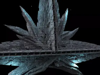 Crystal Winter Alien Monolith Kit bash 3  3D model