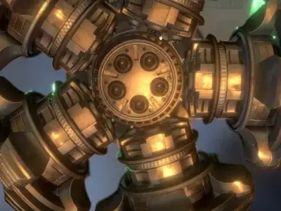 UFO Type 7 Animated and Game Ready Low-poly 3D model