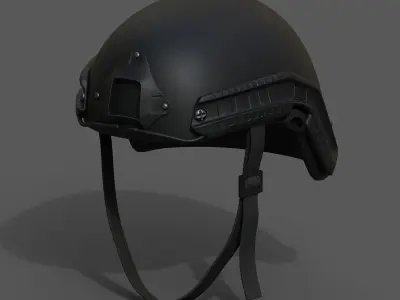 Helmet scifi military combat 3d model low poly futuristic  Low-poly 3D model buy
