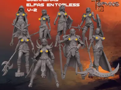 ELF WARRIORS ROLL GAMES 3D print model