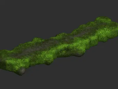 Rock Walkway 1 - Moss 2 Low-poly 3D model