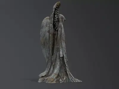  angel woman Statue Low-poly 3D model