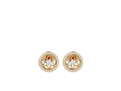 Light Minimalist Diamond Ring Earrings Pendant Set 3D print model