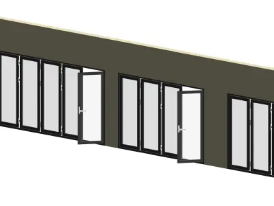 Folding Door Revit Parametric model 3D model