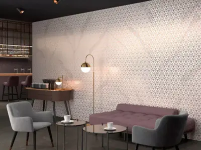 Rose Gold Geometric Mesh Texture