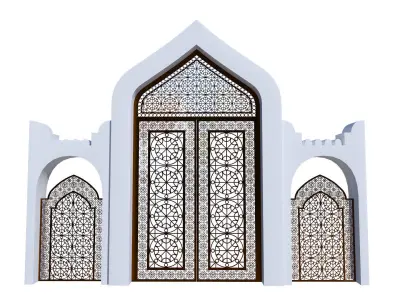 Entrance of Doha Mosque 3D model