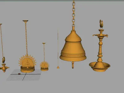 antique lights lamp 3d model 3D model