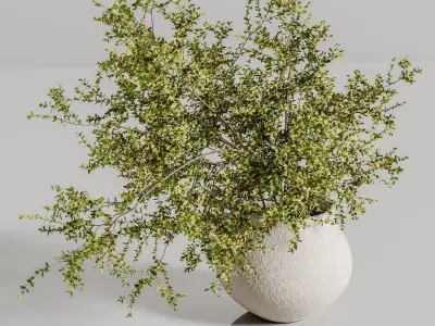 plants bouquet vase 46 3D model