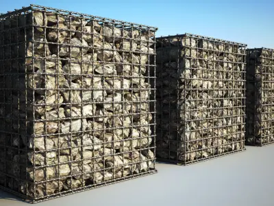 Gabion 3d metal boxes 3D model