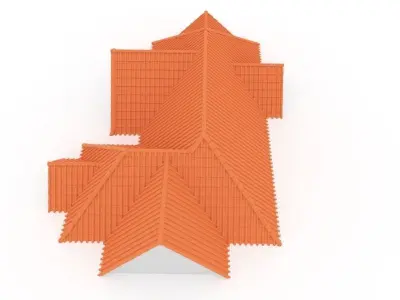 Realistic Roof Shingles 8 3D model
