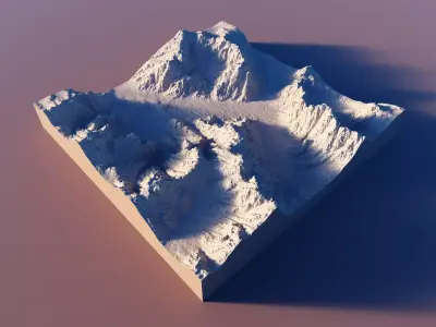 Desert Canyon Terrain Model A 3D model