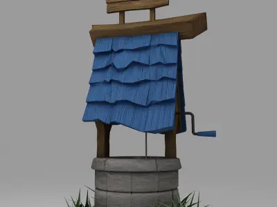 water well 3d model Low-poly 3D model