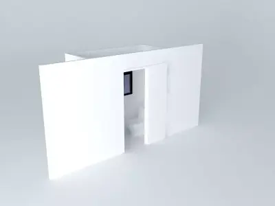 banhocarla3 wall with window Free 3D model