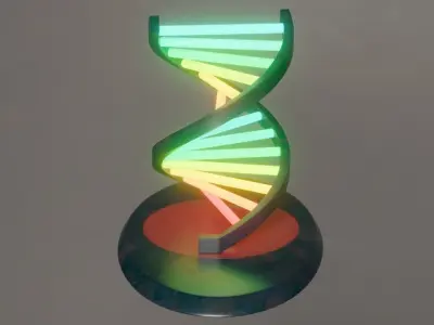 Double Helix Lamp- Low Poly Low-poly 3D model
