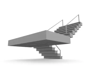 Emergency Stairs SHC Quick Office LM Low-poly 3D model