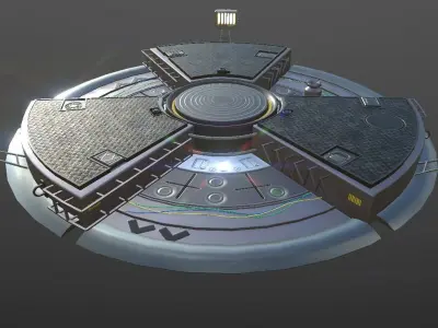 SCI FI PLATFORM 1 3D model