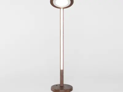 Modern Wooden Floor Lamp 3D model