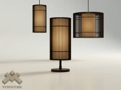 KAI O lamps collection 3D Model Pack