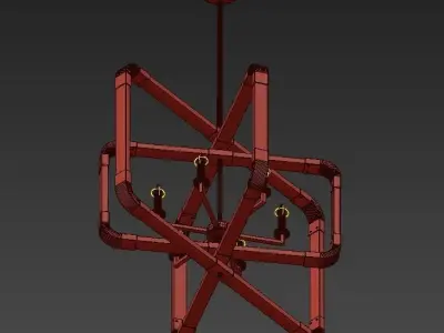 Horchow 6 Light Pendant 3D model