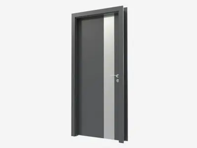 Modern Wooden Interior Door with Furniture 011 3D model