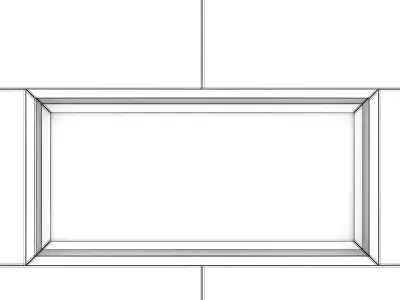 Large Stone Fireplace 3D model