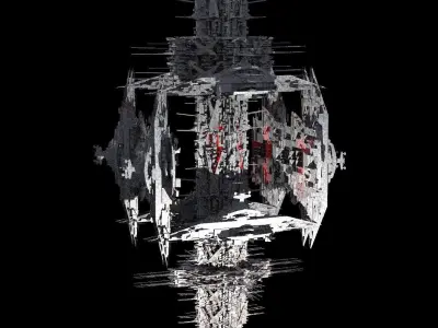 Mega Sci-Fi city Space station Kitbash 3 3D model