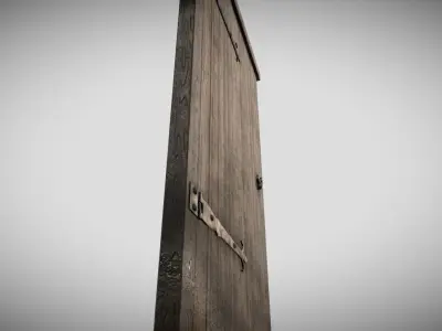 Medieval Door Low-poly 3D model