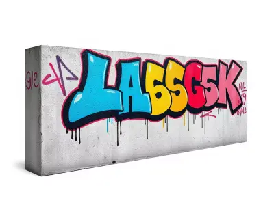 Vibrant Graffiti Wall model pack Low-poly 3D model buy