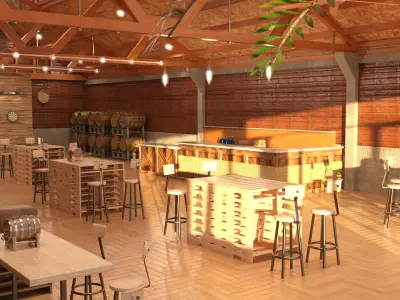 Harvest Barn Restaurant 3D model