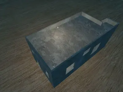 building concrete Low-poly 3D model