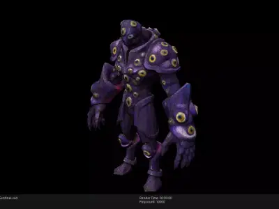 Low Poly Stylized Eye Sentinel Low-poly 3D model