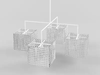 Crystal Chandelier 3D model 5