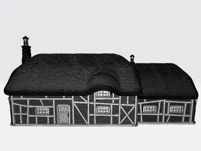 Barn of vikings 3D print model