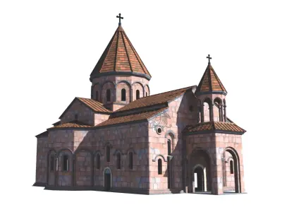 Armenian Talin Cathedral reconstruction 3D model