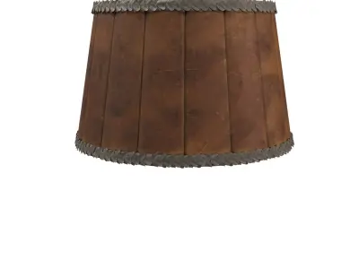 Large 1920s Pleated Mica Lamp Shade PBR 3D model