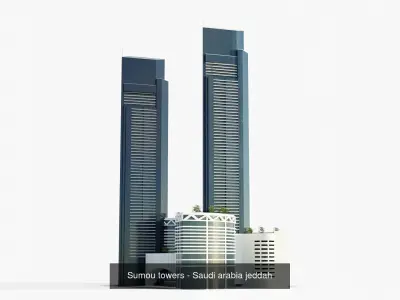 Saudi arabia tallest buildings 3D model