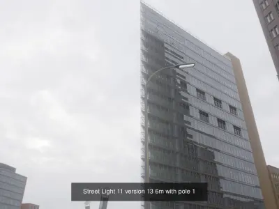 Street Light 11 with pole 1 3D Model Pack