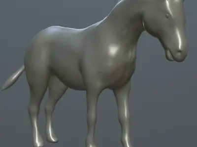 3D African Zebra Model Free low-poly 3D model